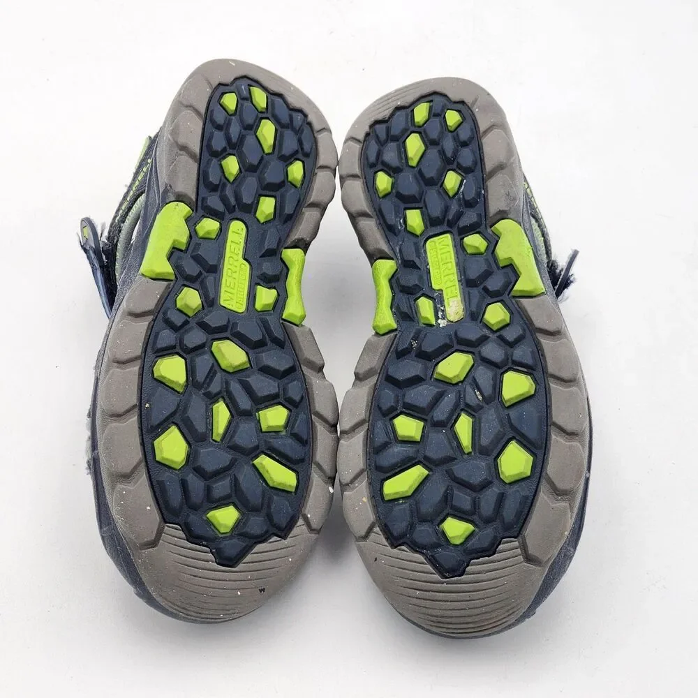 Merrell Kids Hydro Sport Water Sandals Navy Blue Green Little Kid's Size 1